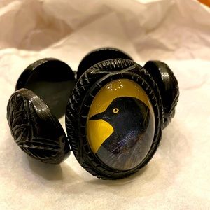 Carved resin bracelet